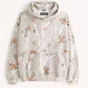 Abercrombie & Fitch Essential Popover Hoodie Off White Camo